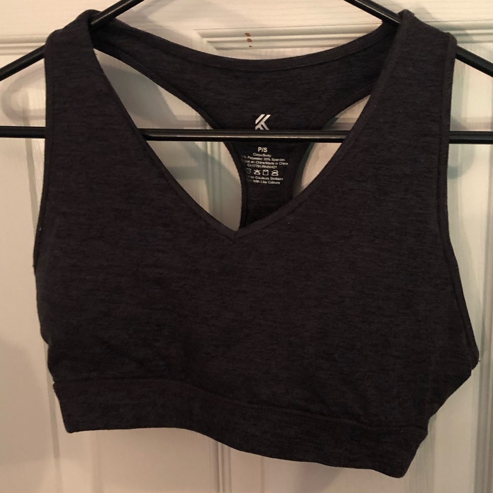 Dark Grey Racer-Back Sports Bra!
